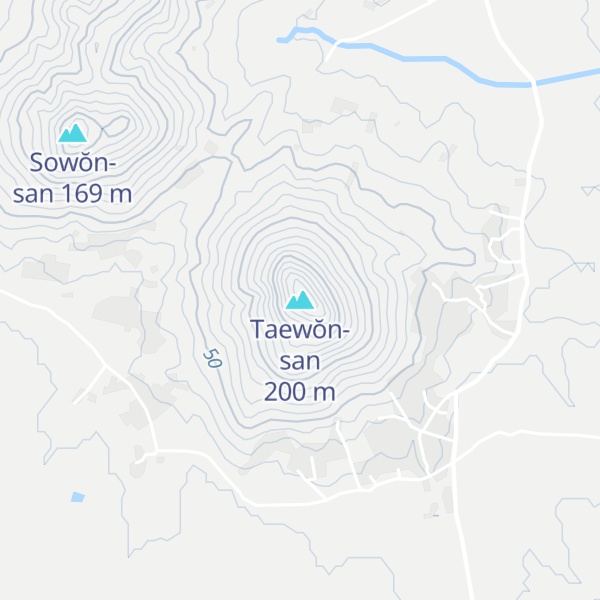 Map of Taewŏn-san