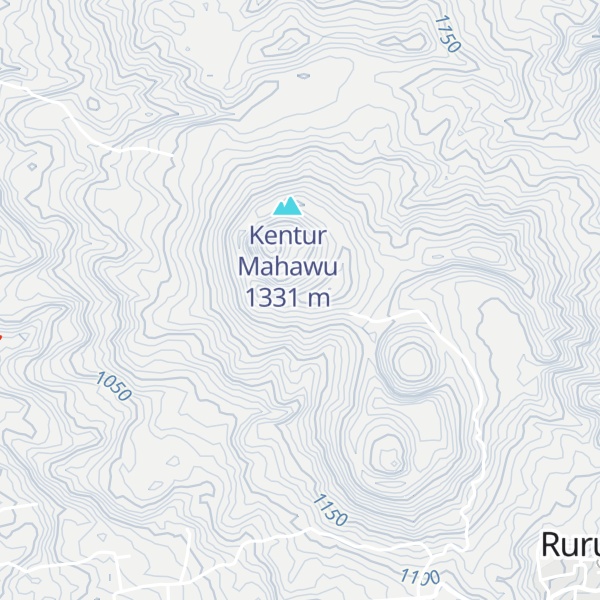 Map of Gunung Mahawu