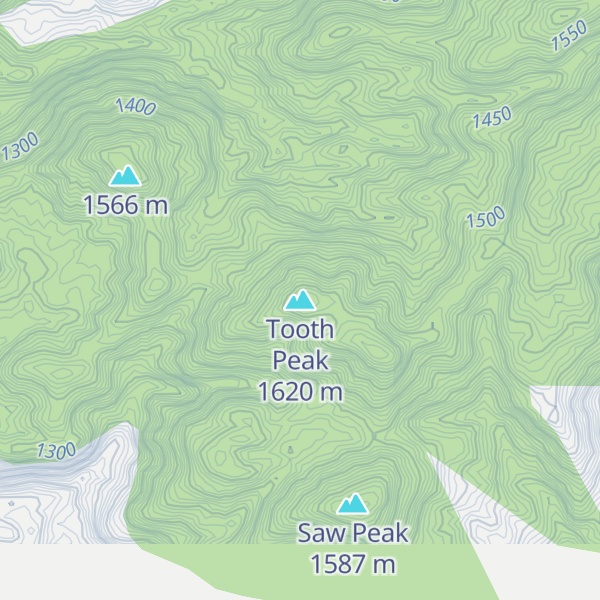 Map of Tooth Peak