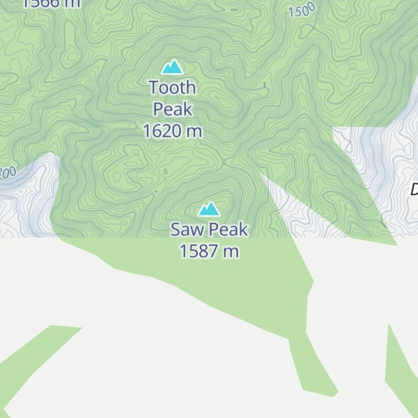 Map of Saw Peak