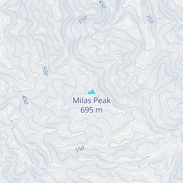 Map of Milas Peak