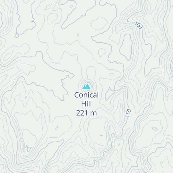 Map of Conical Hill