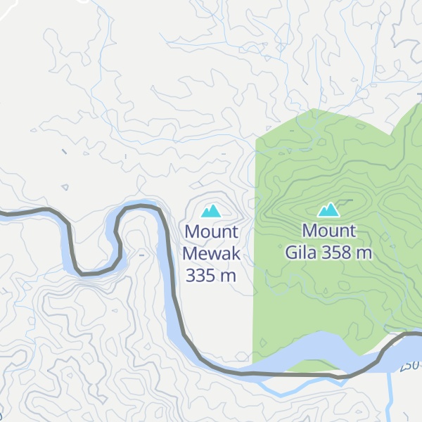 Map of Mount Mewak