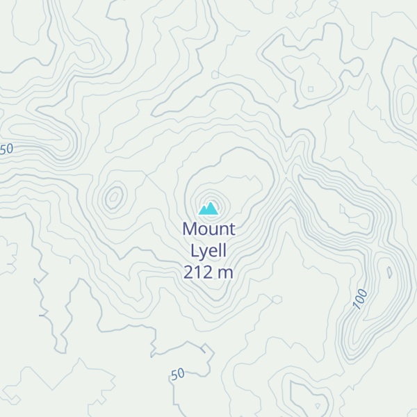 Map of Mount Lyell