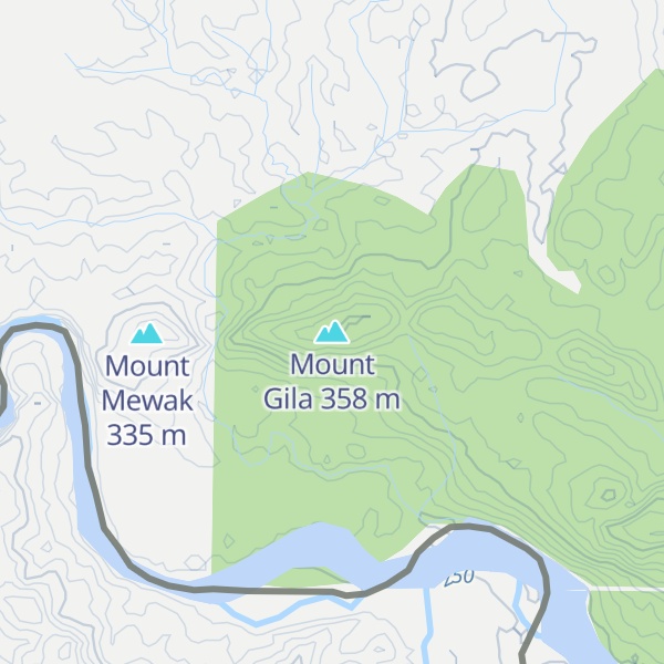 Map of Mount Gila