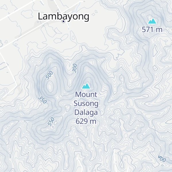 Map of Mount Susong Dalaga