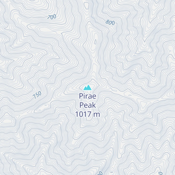 Map of Pirae Peak