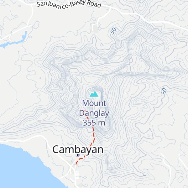 Map of Mount Danglay