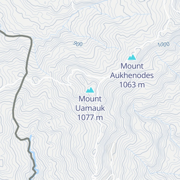 Map of Mount Uamauk