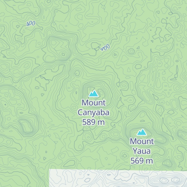 Map of Mount Canyaba