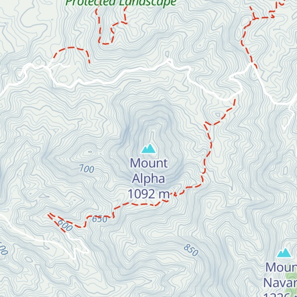 Map of Mount Alpha