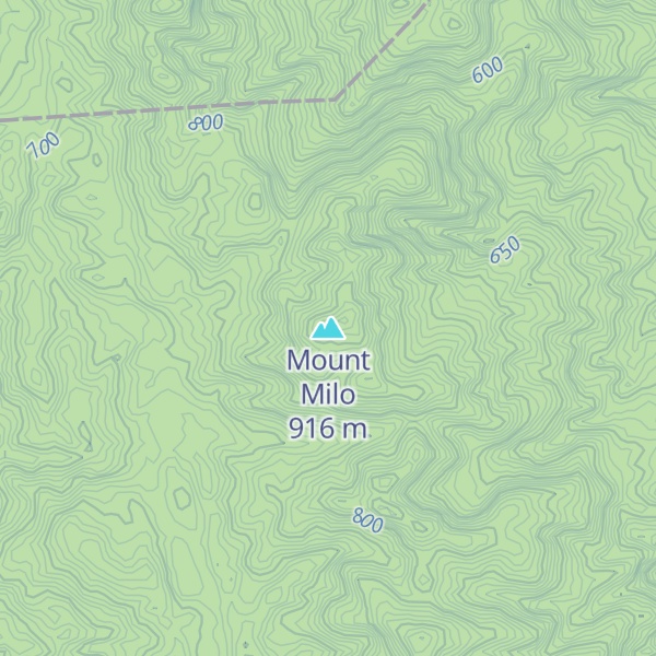 Map of Mount Milo