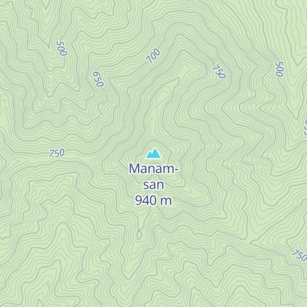 Map of Manam-san