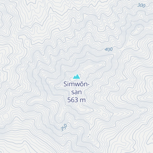 Map of Simwŏn-san