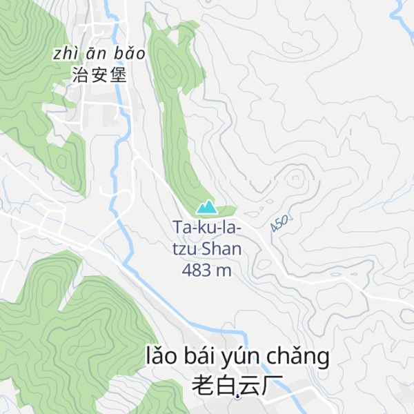 Map of Ta-ku-la-tzu Shan