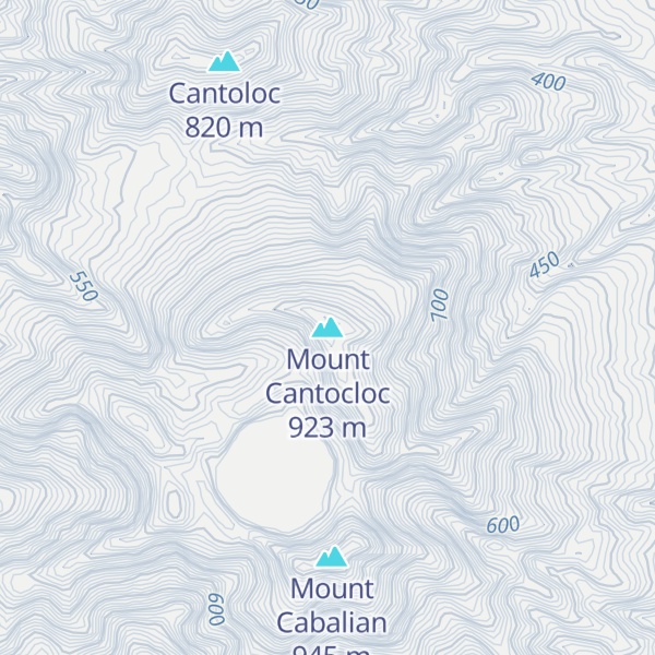 Map of Mount Cantocloc