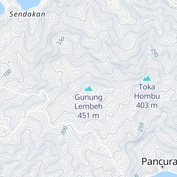 Map of Gunung Lembeh