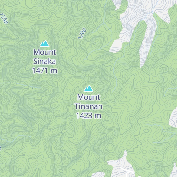 Map of Mount Tinanan