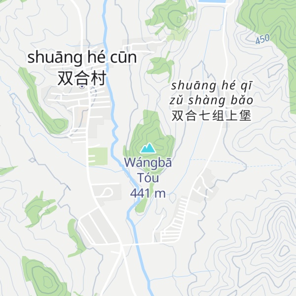 Map of Wángbā Tóu