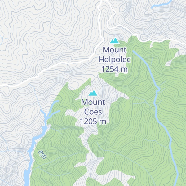 Map of Mount Coes