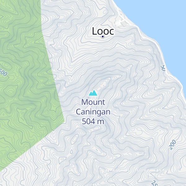 Map of Mount Caningan