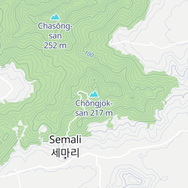 Map of Chŏngjok-san