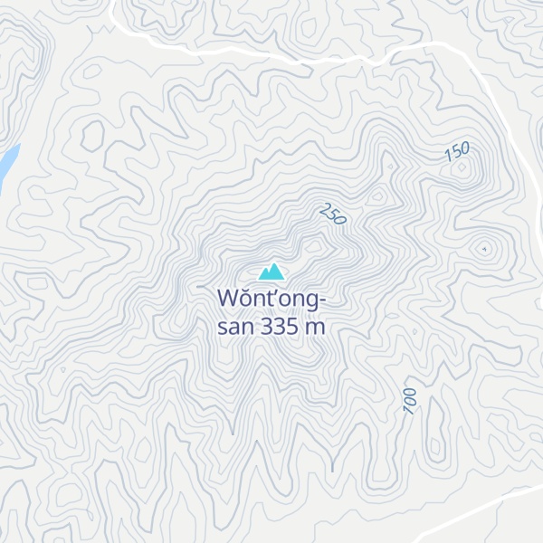 Map of Wŏnt’ong-san