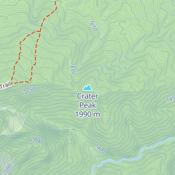 Map of Crater Peak