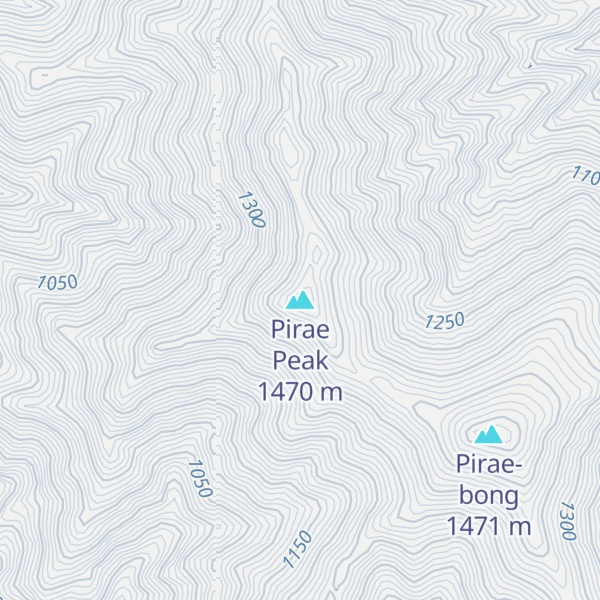 Map of Pirae Peak