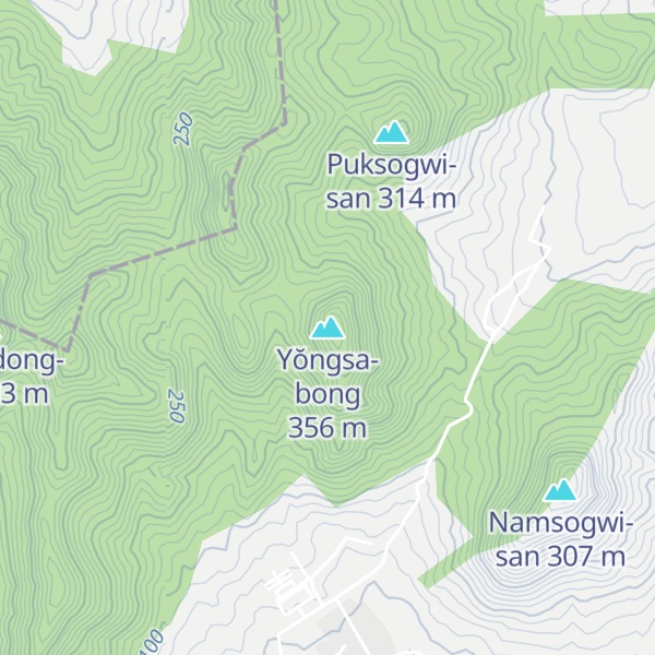 Map of Yŏngsa-bong