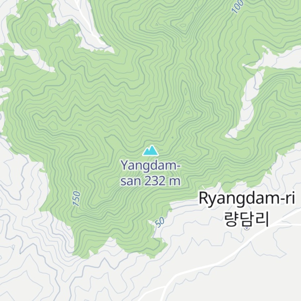 Map of Yangdam-san