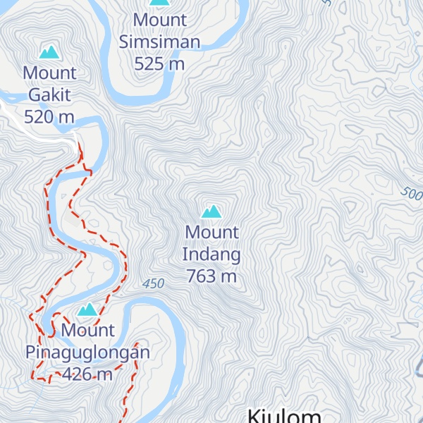 Map of Mount Indang