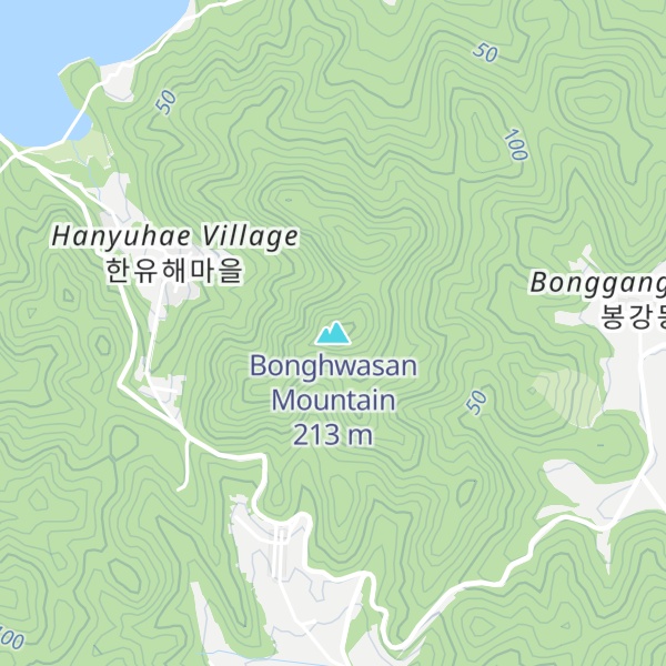 Map of Bonghwasan Mountain