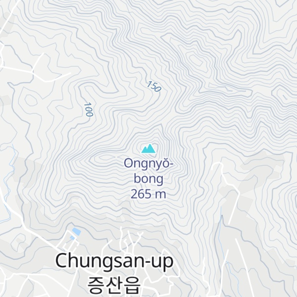 Map of Ongnyŏ-bong