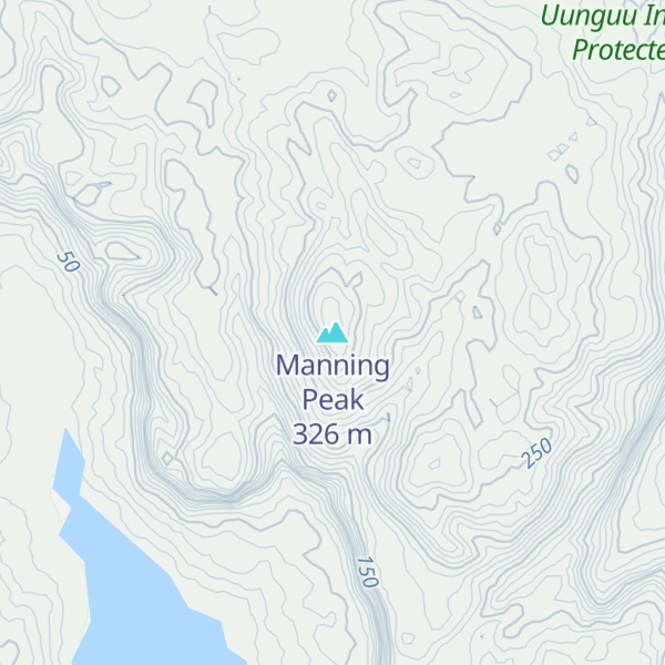 Map of Manning Peak