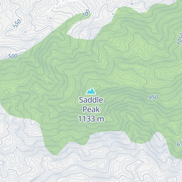 Map of Saddle Peak