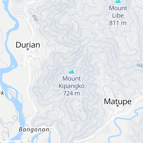 Map of Mount Kipangko
