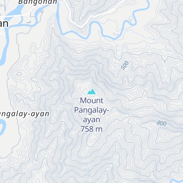 Map of Mount Pangalay-ayan