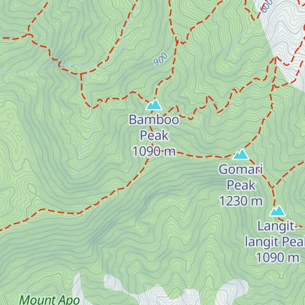 Map of Abuno Peak