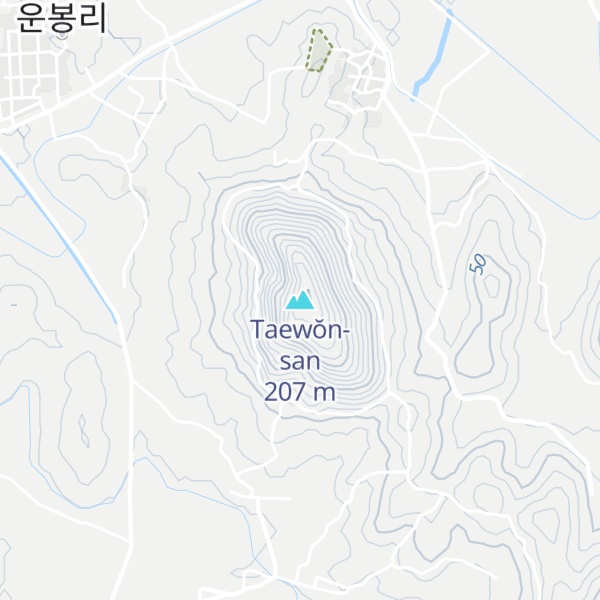 Map of Taewŏn-san