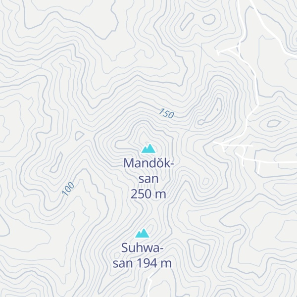 Map of Mandŏk-san