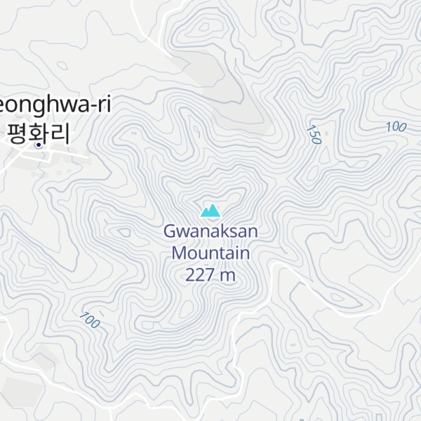 Map of Gwanaksan Mountain