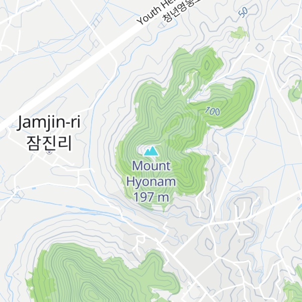 Map of Mount Hyonam