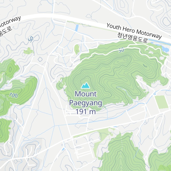 Map of Mount Paegyang