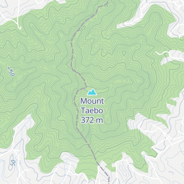 Map of Mount Taebo