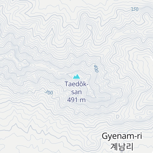 Map of Taedŏk-san