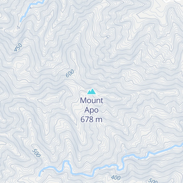 Map of Mount Apo
