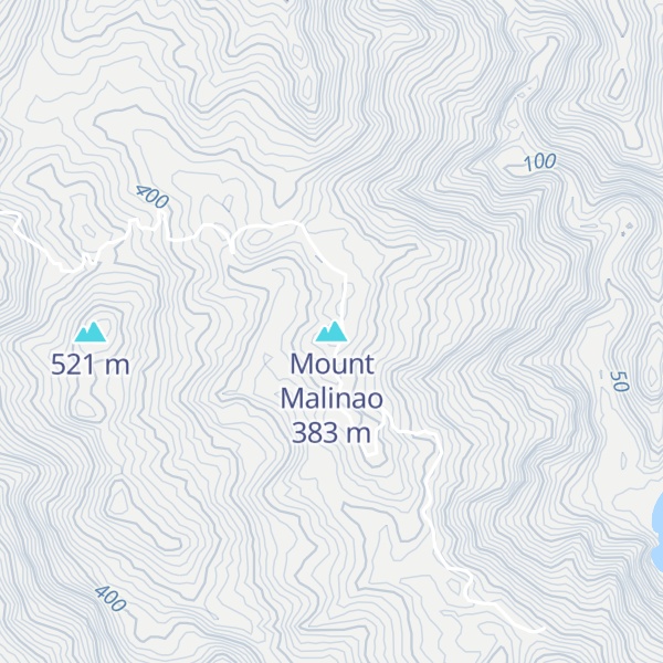 Map of Mount Malinao