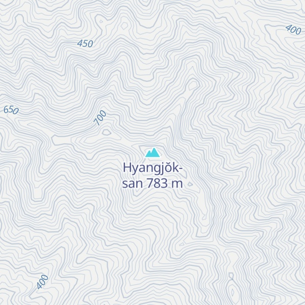 Map of Hyangjŏk-san