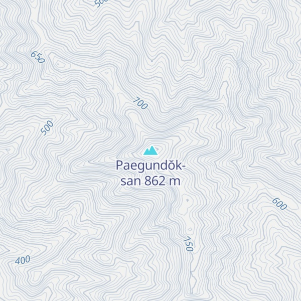 Map of Paegundŏk-san